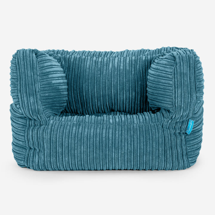 Fauteuil Pouf Albert pour Enfant 1-5 ans - Côtelé Mer Égée 01