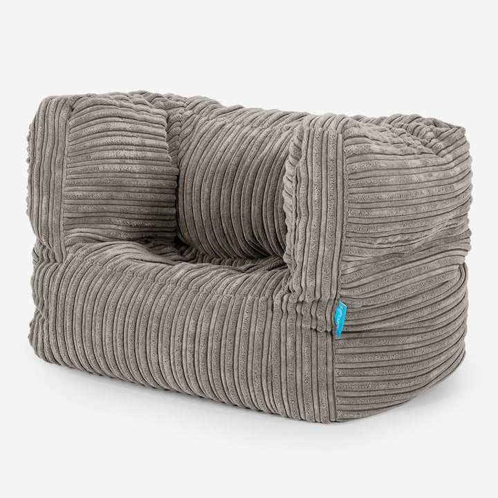 Fauteuil Pouf Albert pour Enfant 1-5 ans - Côtelé Vison 02