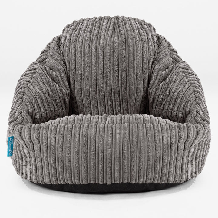 Pouf Chaise Bubble pour Enfants 1-3 ans - Côtelé Anthracite 01