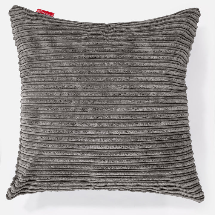 Grand Coussin 70 x 70cm - Côtelé Anthracite 01