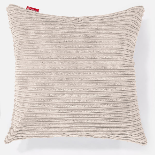 Grand Coussin 70 x 70cm - Côtelé Crème 01