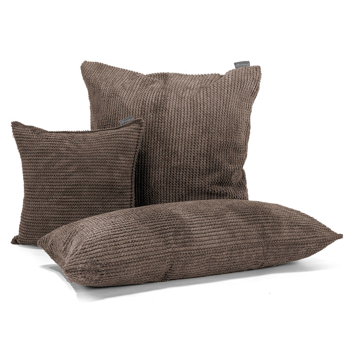 Grand Coussin 70 x 70cm - Pompon Chocolat 04
