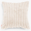 Grand Housse de Coussin 70 x 70cm - Velours Côtelé Ultra Pelucheux Crème 01
