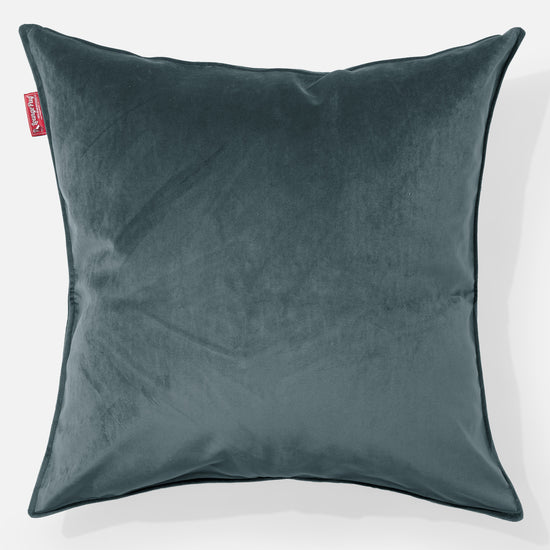 Grand Coussin 70 x 70cm - Velours Mer Égée 01