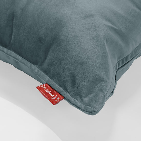 Grand Coussin 70 x 70cm - Velours Mer Égée 03