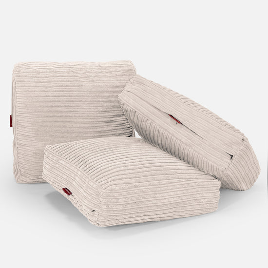 Grand Coussin de Sol - Côtelé Crème 04
