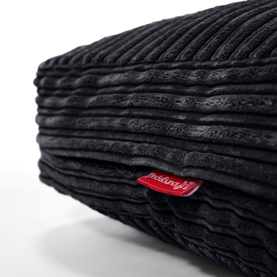 Grand Coussin de Sol - Côtelé Noir 02