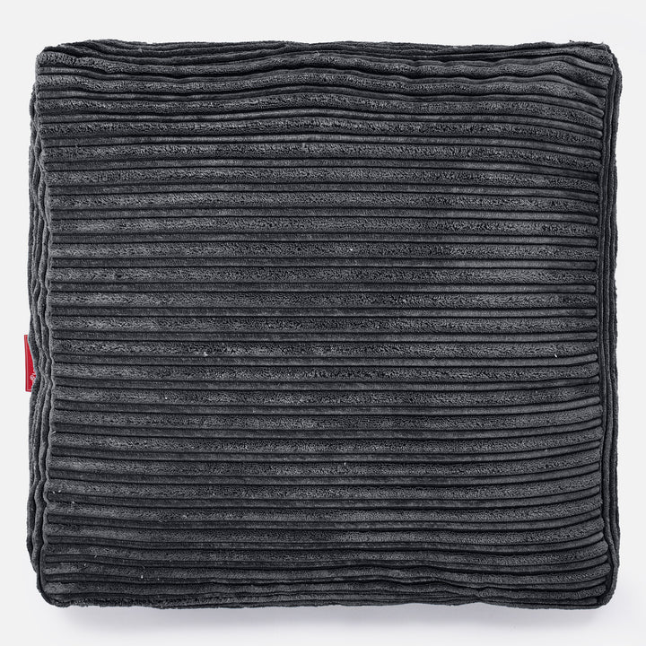 Grand Coussin de Sol - Côtelé Noir 03