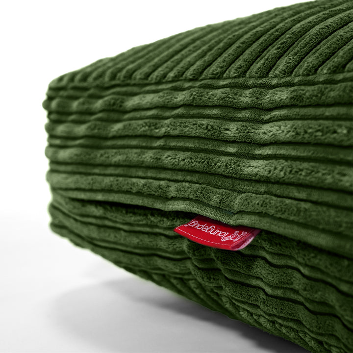 Grand Coussin de Sol - Côtelé Vert Forêt 02