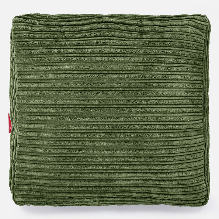 Grand Coussin de Sol - Côtelé Vert Forêt 03