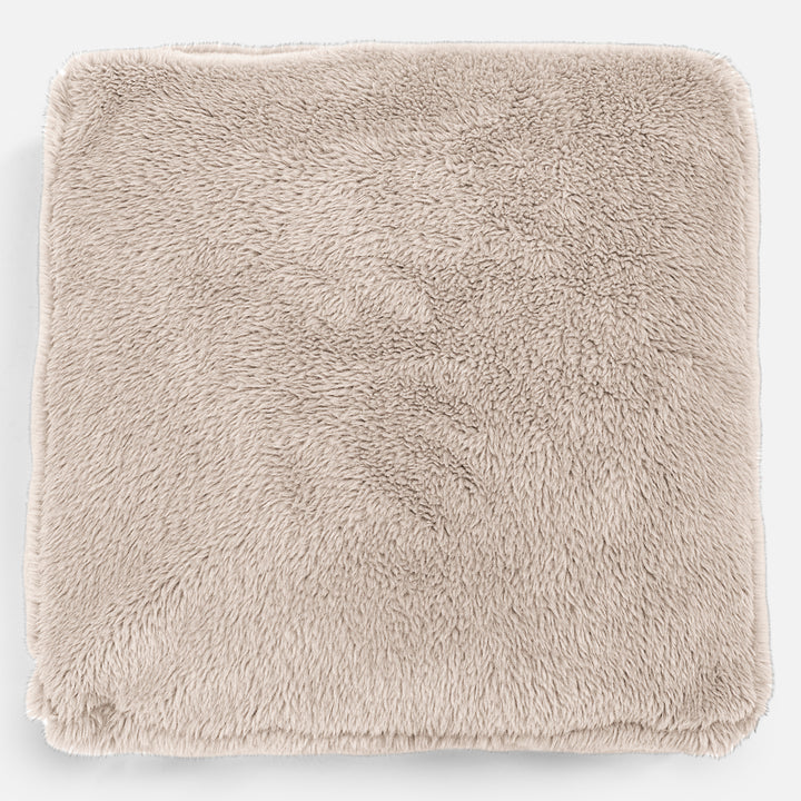 Grand Coussin de Sol - Fausse Fourrure Nounours Vison 02