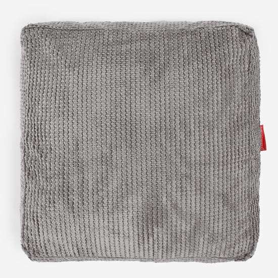 Grand Coussin de Sol - Pompon Anthracite 03
