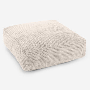 Grand Coussin de Sol - Pompon Crème