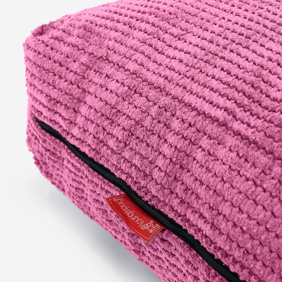 Grand Coussin de Sol - Pompon Rose 02