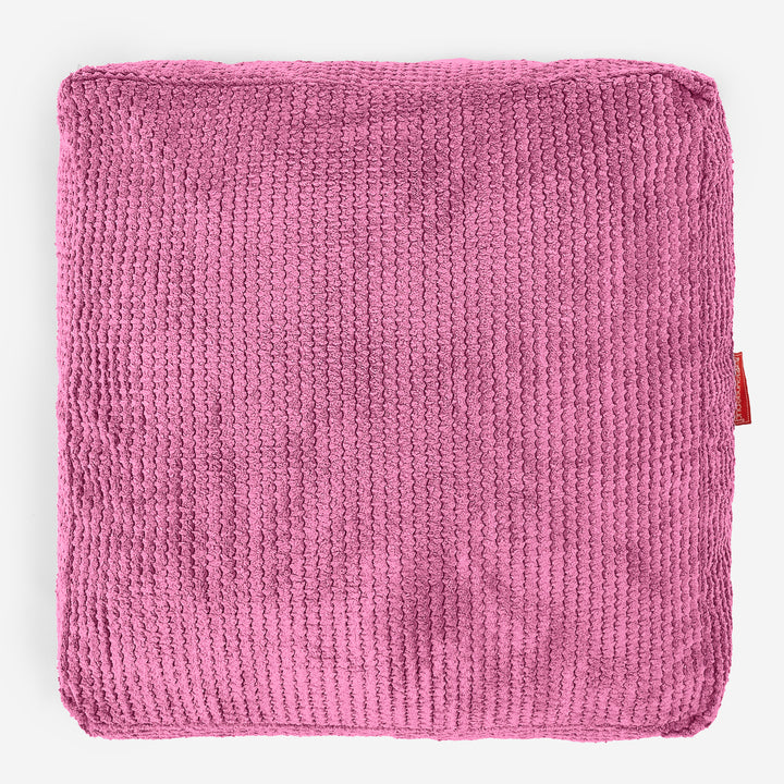 Grand Coussin de Sol - Pompon Rose 03