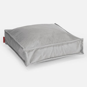 Grand Coussin de Sol - Velours Argent