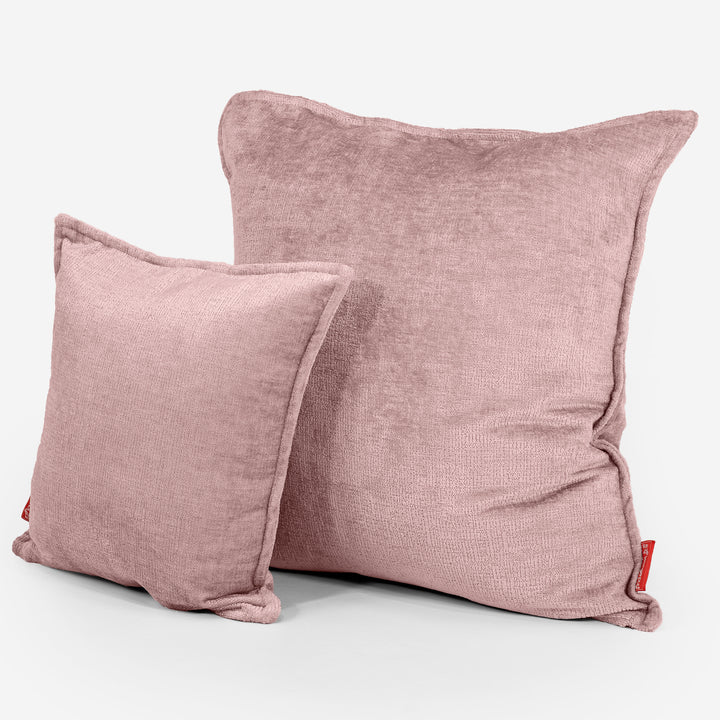 Grand Housse de Coussin 70 x 70cm - Chenille Rose 02