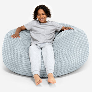 Pouf Ultra Confort pour Enfants 6-14 ans - Côtelé Bébé Bleu