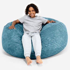 Pouf Ultra Confort pour Enfants 6-14 ans - Côtelé Mer Égée