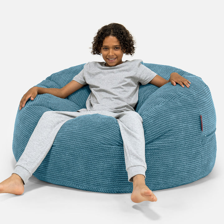 Pouf Ultra Confort pour Enfants 6-14 ans - Pompon Mer Égée 01