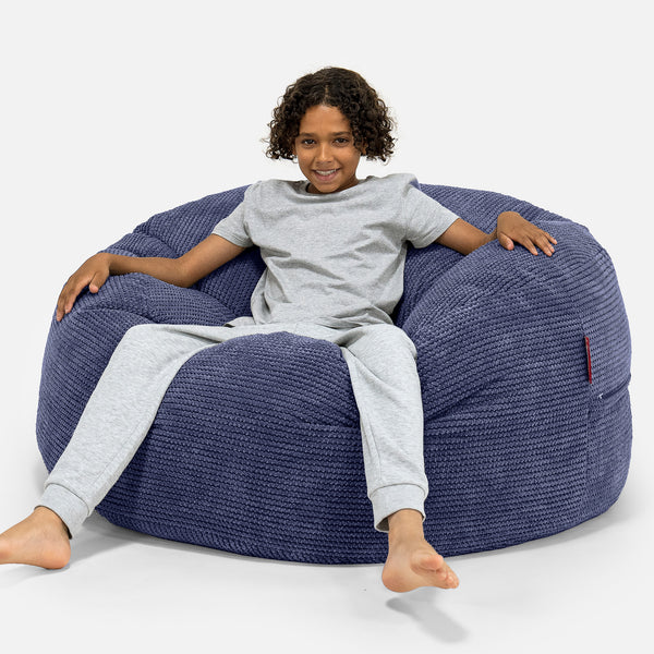 Pouf Ultra Confort pour Enfants 6-14 ans - Pompon Violet 01