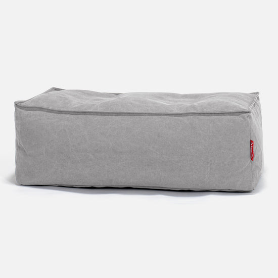 Gros Pouf Repose Pied - Stonewashed Gris 01