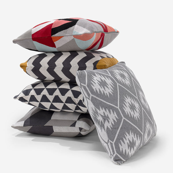 Housse de Coussin 47 x 47cm - Tricoté Horizon Fabric Close-up Image