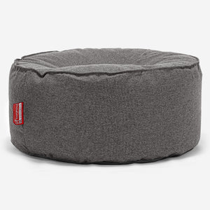 Pouf Design Rond - Interalli Laine Gris