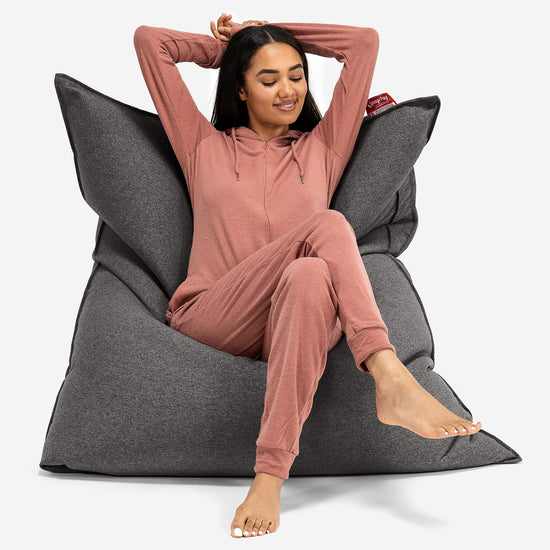 Pouf Géant XXL - Interalli Laine Gris 01