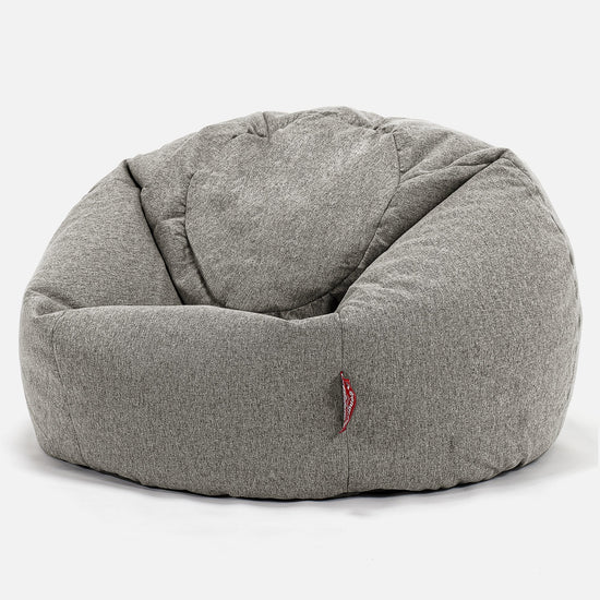 CloudSac 200 Pouf Géant Enfant à Mémoire de Forme 2-12 ans - Interalli Laine Argent 01