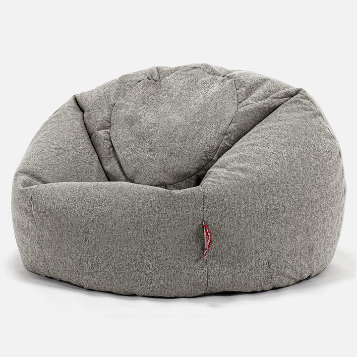 CloudSac 200 Pouf Géant Enfant à Mémoire de Forme 2-12 ans - Interalli Laine Argent 01