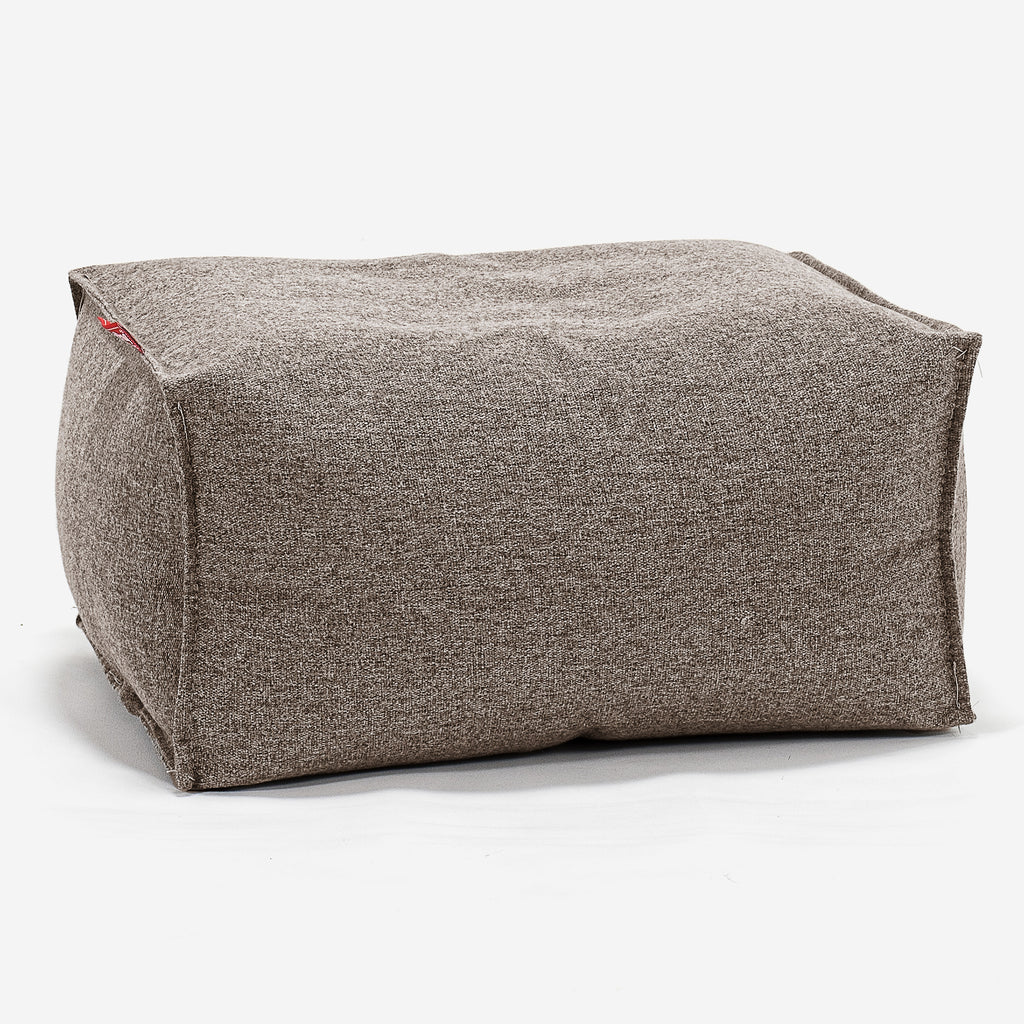 Pouf Repose Pied - Interalli Laine Biscuit 01