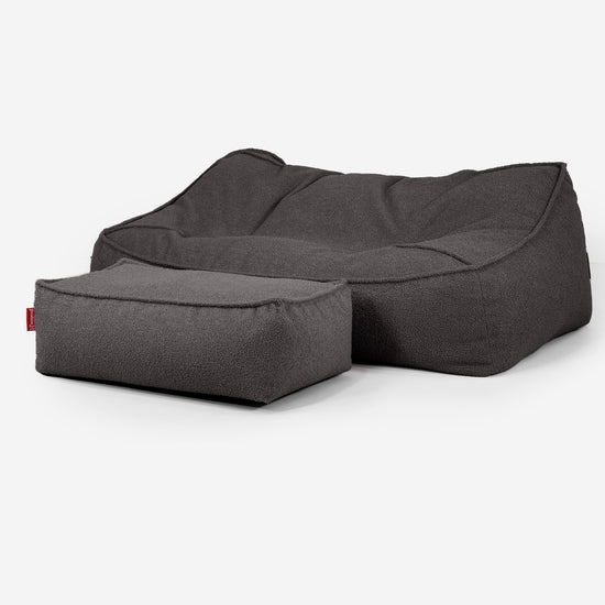 Le Canapé Pouf Doudou - Bouclé Anthracite_02