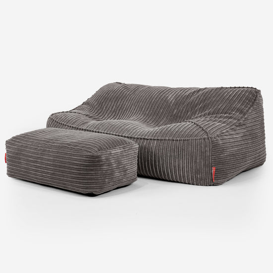 Le Canapé Pouf Doudou - Côtelé Anthracite 02