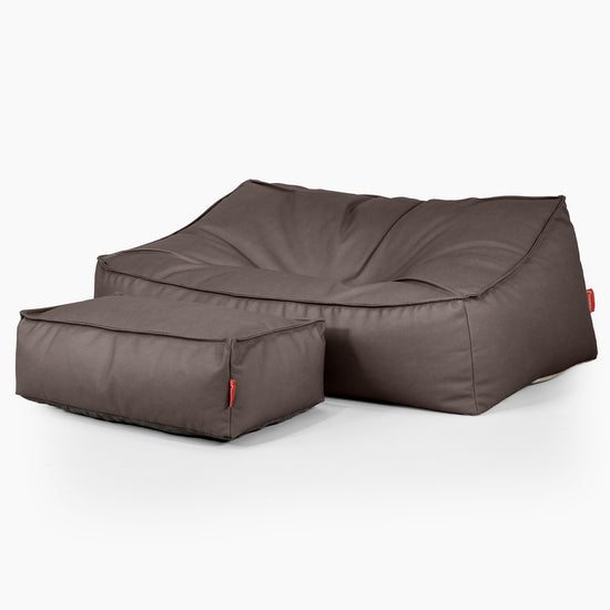 Le Canapé Pouf Doudou - Cuir Végan Chocolat 02