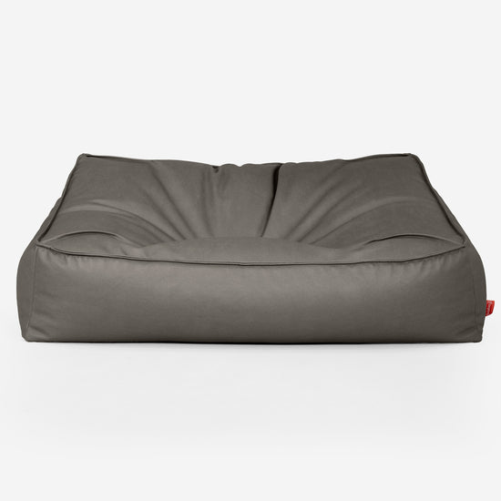 Le Canapé Pouf Doudou - Cuir Végan Gris 01