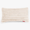 Housse de Coussin Rectangulaire Géant 40 x 80cm - Velours Côtelé Ultra Pelucheux Crème 01