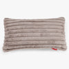 Housse de Coussin Rectangulaire Géant 40 x 80cm - Velours Côtelé Ultra Pelucheux Vison 01