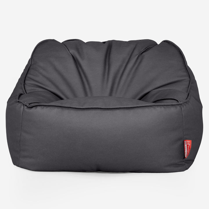 Le Pouf Doudou - Cuir Végan Noir 01
