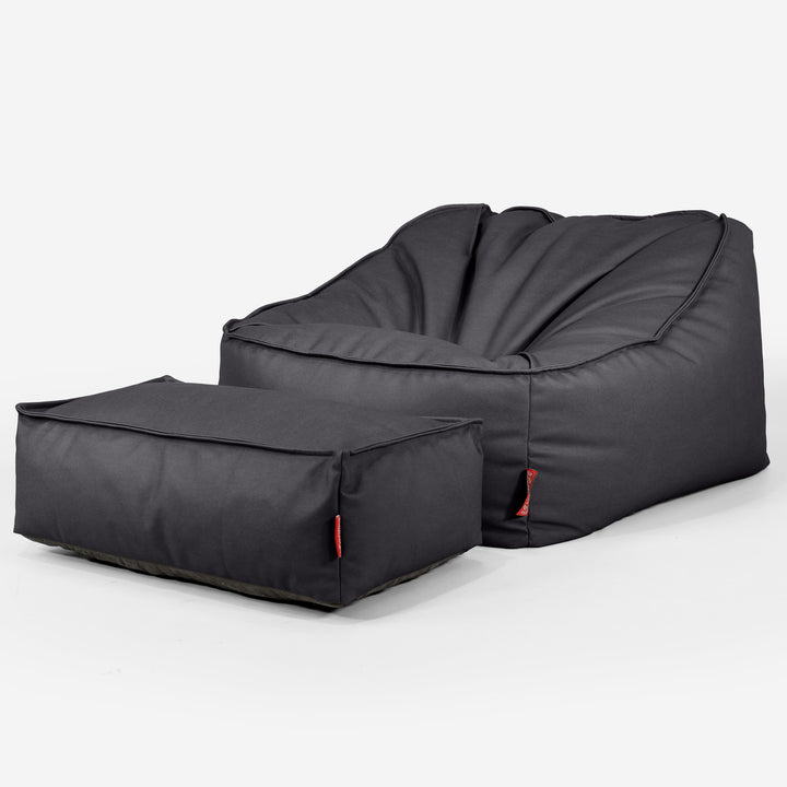 Le Pouf Doudou - Cuir Végan Noir 02