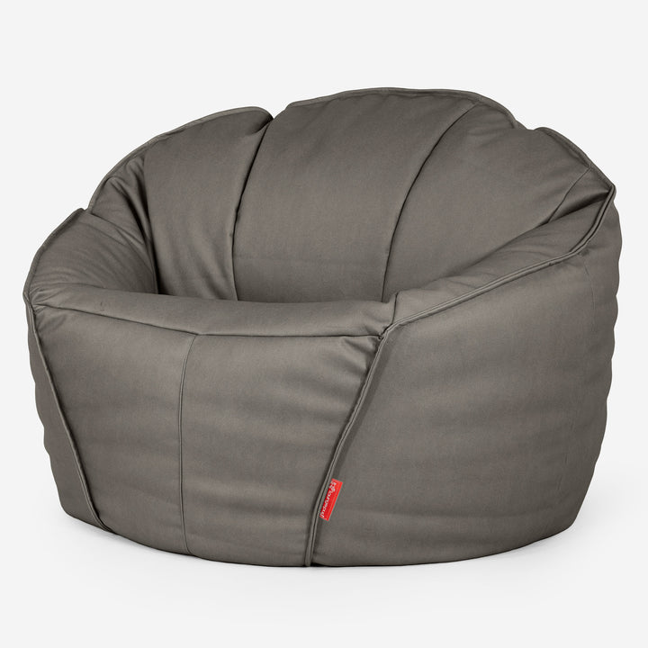 Le Pouf Gamer Suprême - Cuir Végan Gris 01