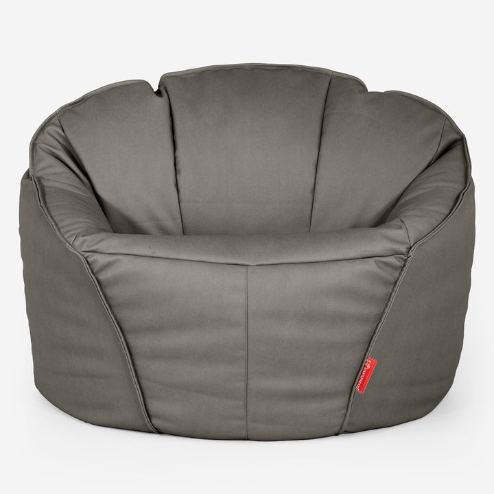 Le Pouf Gamer Suprême - Cuir Végan Gris 02