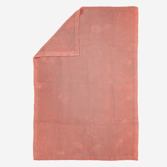 Couverture / Plaid - 100% Coton Ellos Corail 03