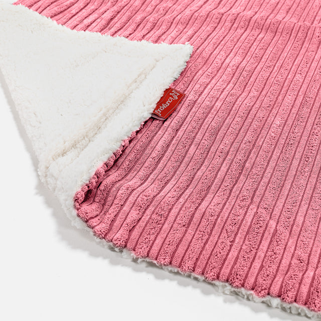 Plaid / Couverture Sherpa - Côtelé Corail 02