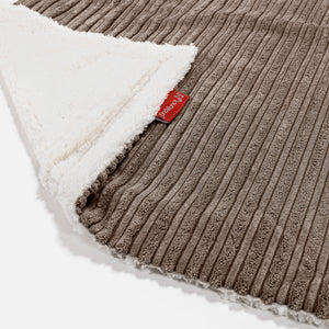 Plaid / Couverture Sherpa - Côtelé Moka
