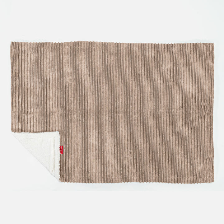 Plaid / Couverture Sherpa - Côtelé Sable 03
