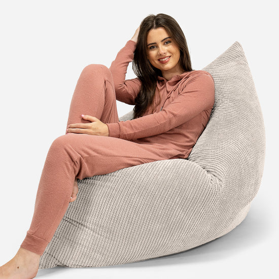Pouf Géant XXL - Pompon Crème 04
