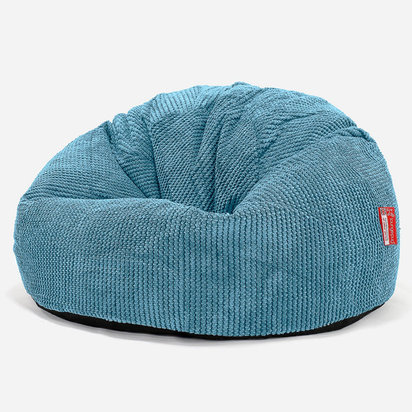 CloudSac 200 Pouf Géant Enfant à Mémoire de Forme 2-12 ans - Pompon Mer égée 01