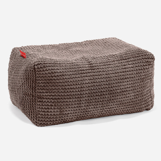 Pouf Repose Pied - Pompon Chocolat 01