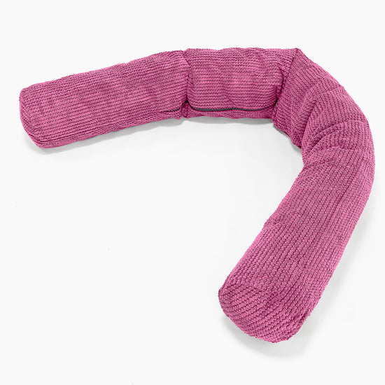 Traversin XXL - Pompon Rose 01